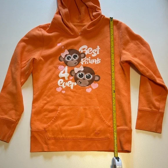 Justice Kids Hoodie with BFF Monkey Print - Picture 4 of 7